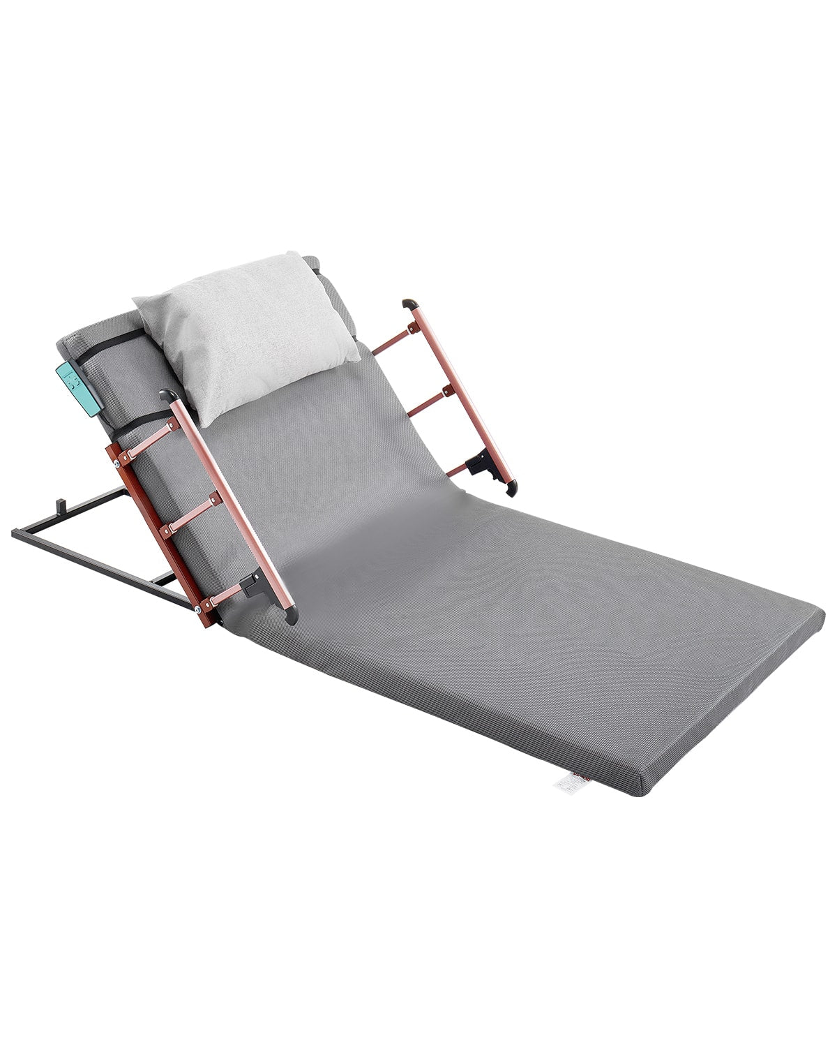 VEVOR - Electric Lifting Backrest for Bed, 300 lbs Capacity, 4-68° Adjustable Lifting Bed Backrest, with Folable Guardrail - Gray