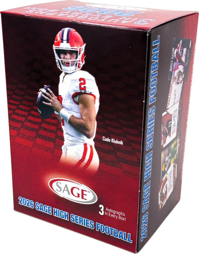 2026 SAGE HIGH SERIES FOOTBALL  
Next Level Football  
3 Autographs in Every Box!  
Cade Klubnik