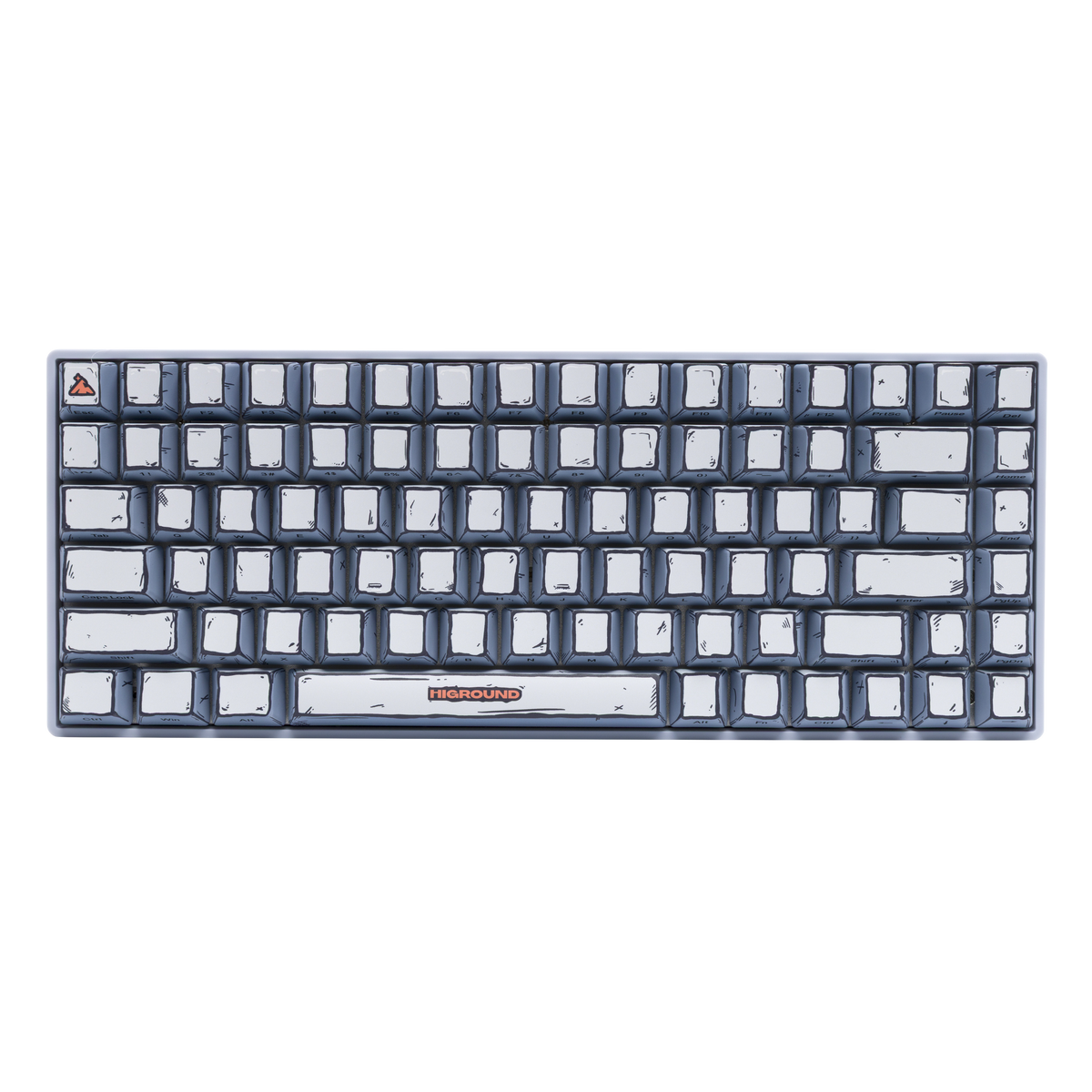 Higround - Basecamp 75+ 75% Wired Mechanical Lubed TTC Milky Switch Gaming Keyboard with RGB Backlighting - CELSHADE GRAY
