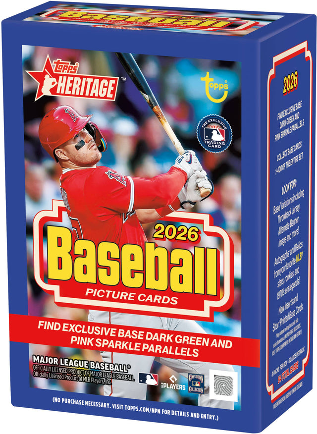 Rascmall | - Topps TM Heritage 2026 Baseball Picture Cards

- BASE OF FOND EICLUSTE AND THE EXCLUSIVE DARK GREEN AND PINK SPARKLE PARALLELS
- R P AM SPARILE TRADING CARD
- BASE CARDS COLLECT ENTRE K27 OF THE 400 LOOK FOR Variations including Throwback Jersey, Alternate Jersey, Image and more!
- 1970s Base Cards, New Print Base Cards, Short Printed Base Cards
- PICTURE CARDS
- FIND EXCLUSIVE BASE DARK GREEN AND PINK SPARKLE PARALLELS
- OFFICIALLY LICENSED BASEBALL CARDS
- PRODUCT OF MAJOR LEAGUE BASEBALL
- O