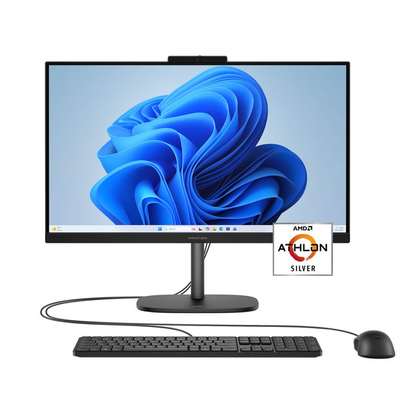HP - OmniStudio 23.8" Full HD All-in-One - AMD Athlon Silver 10 - 8GB Memory - 256GB SSD - Jet Black