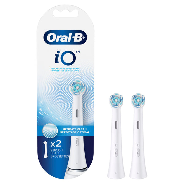 iO Series Ultimate Clean Replacement Brush Head for Oral-B iO Series Electric Toothbrushes (2-Count) - White