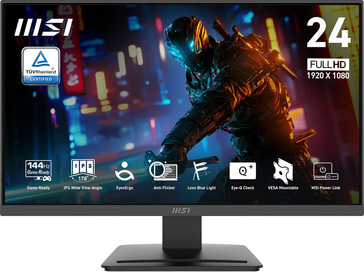 MSI - PRO MP243L E14 24" FHD IPS 144Hz 1ms Adaptive-Sync HDR Ready (HDMI,VGA) - Matte Black