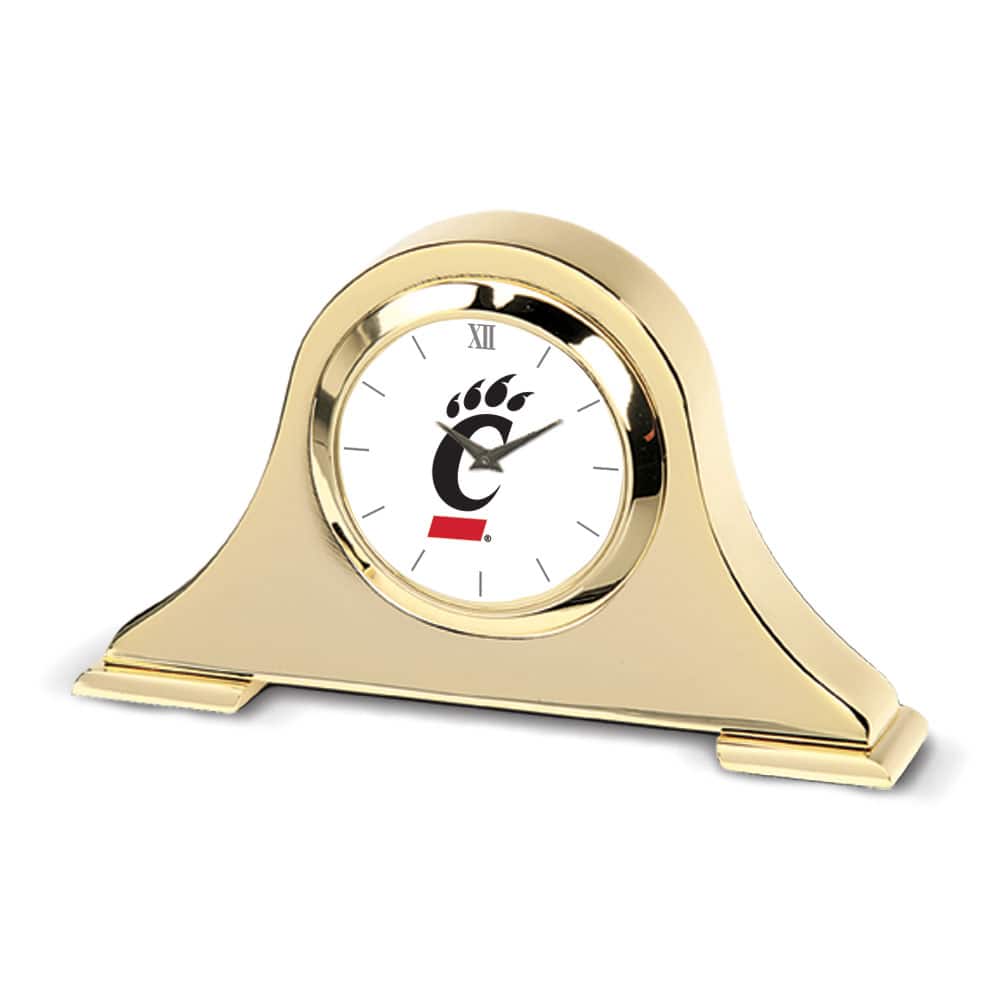 Jardine - Cincinnati Bearcats Team Napoleon Desk Clock - Gold