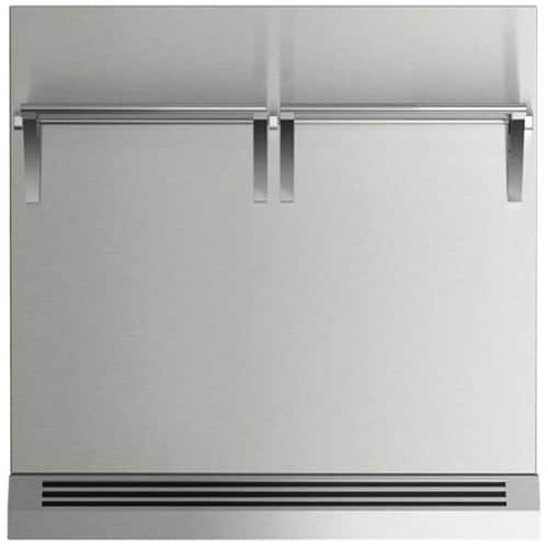 Front. Fisher & Paykel - Backguard for Ranges - Brushed Stainless Steel.