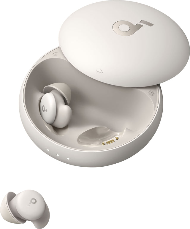 Front. Soundcore - by Anker Sleep A20 Noise Masking True Wireless Earbud Headphones - Slumber Beige.