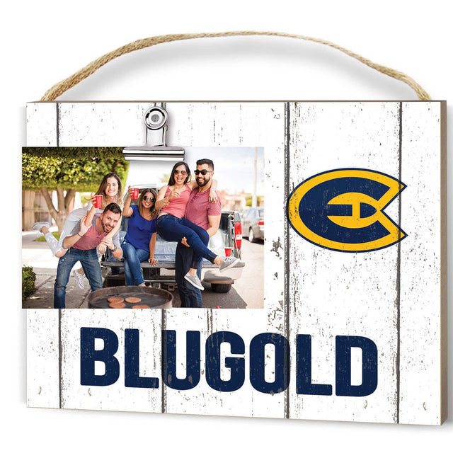 Front. Jardine - Wisconsin Eau Claire Blugolds 8" x 10" Weathered Clip It Frame - White.
