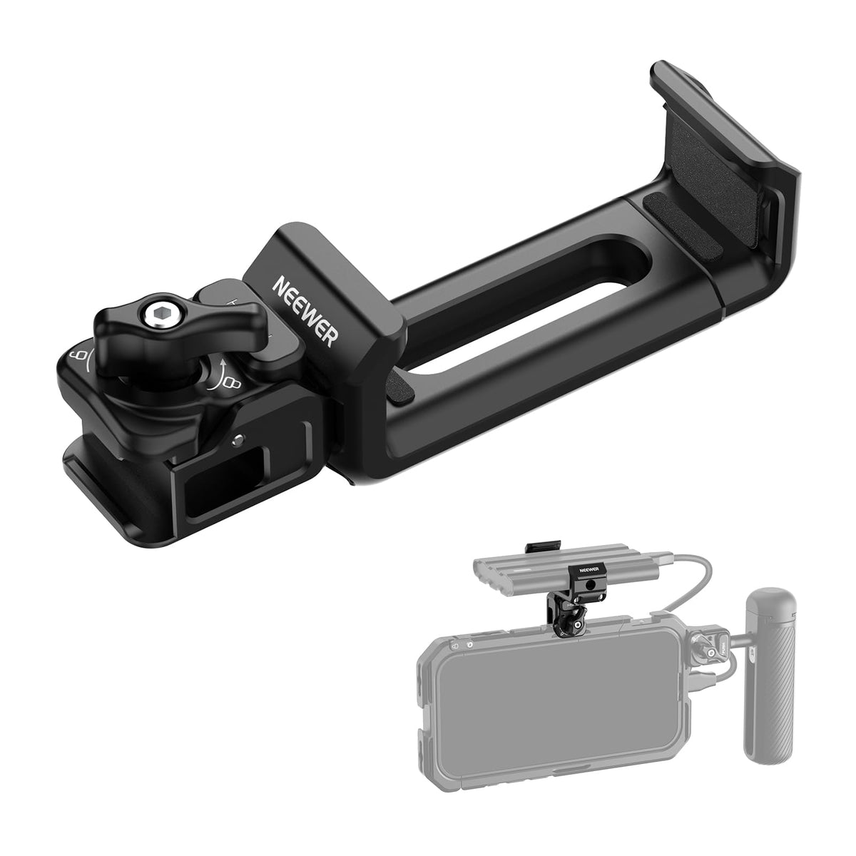 Neewer - QR SSD Holder for Phone Cage, 2.2"-3" - Black