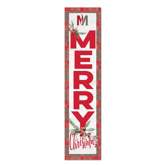 Front. Jardine - Minnesota State Moorhead Dragons 12'' x 48'' Outdoor Merry Christmas Leaner - White.