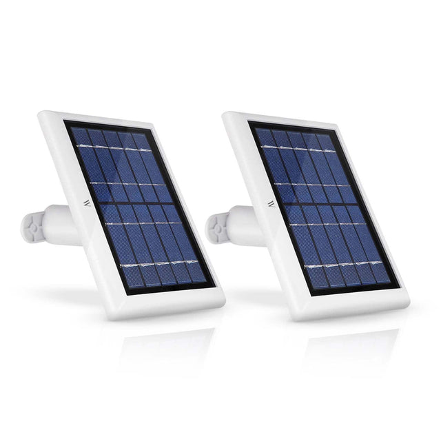 Front. Wasserstein - Solar Panel for Ring Spotlight Cam/Plus/Pro, Battery, Stick Up Cam/Pro, Battery & Outdoor Cam Plus, Battery (2-Pack) - White.
