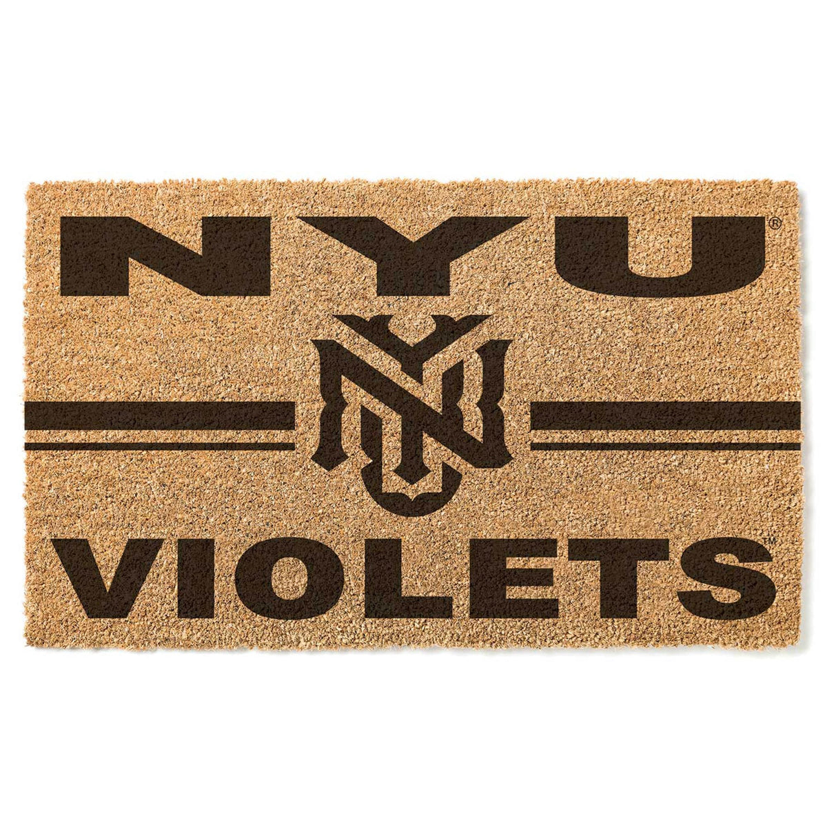 Jardine - NYU Violets 18'' x 34'' Team Logo Doormat - Brown