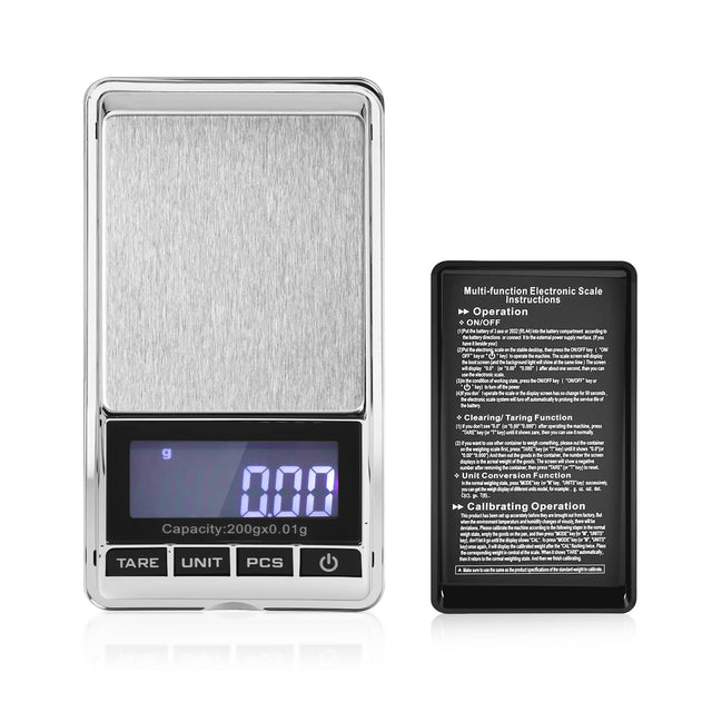 **Multi-function Electronic Scale Instructions**

**Operation:**
- **ON/OFF**
  - Insert the battery (2x AAA 1.5V) into the battery compartment according to the diagram.
  - The battery is not included. Insert the battery correctly to avoid short-circuiting.
  - Press the ON/OFF button to turn on the scale. The display will show "0.000" if the battery is sufficient.
  - If the battery is low, the display will show "LO" and the scale will turn off automatically. Replace the battery promptly.
  - To turn off 