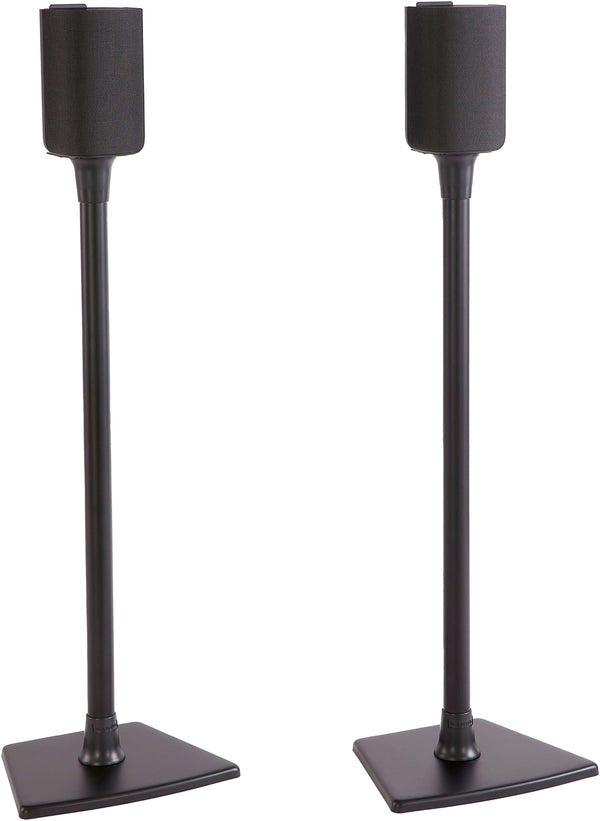Sanus - Universal Speaker Stands for Speakers up to 10 lbs - Built in Cable Management - Sold in Pairs - Black