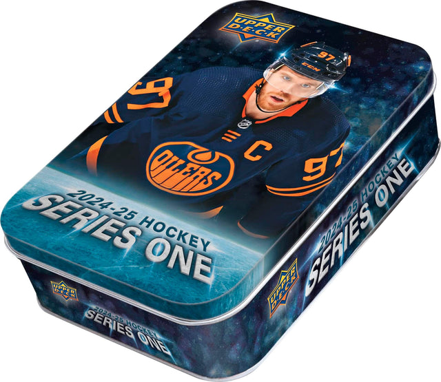 The text on the image reads "Upper Deck 97 ECM 97 20 C 7 2024-25 Oilers Hockey Series One."
