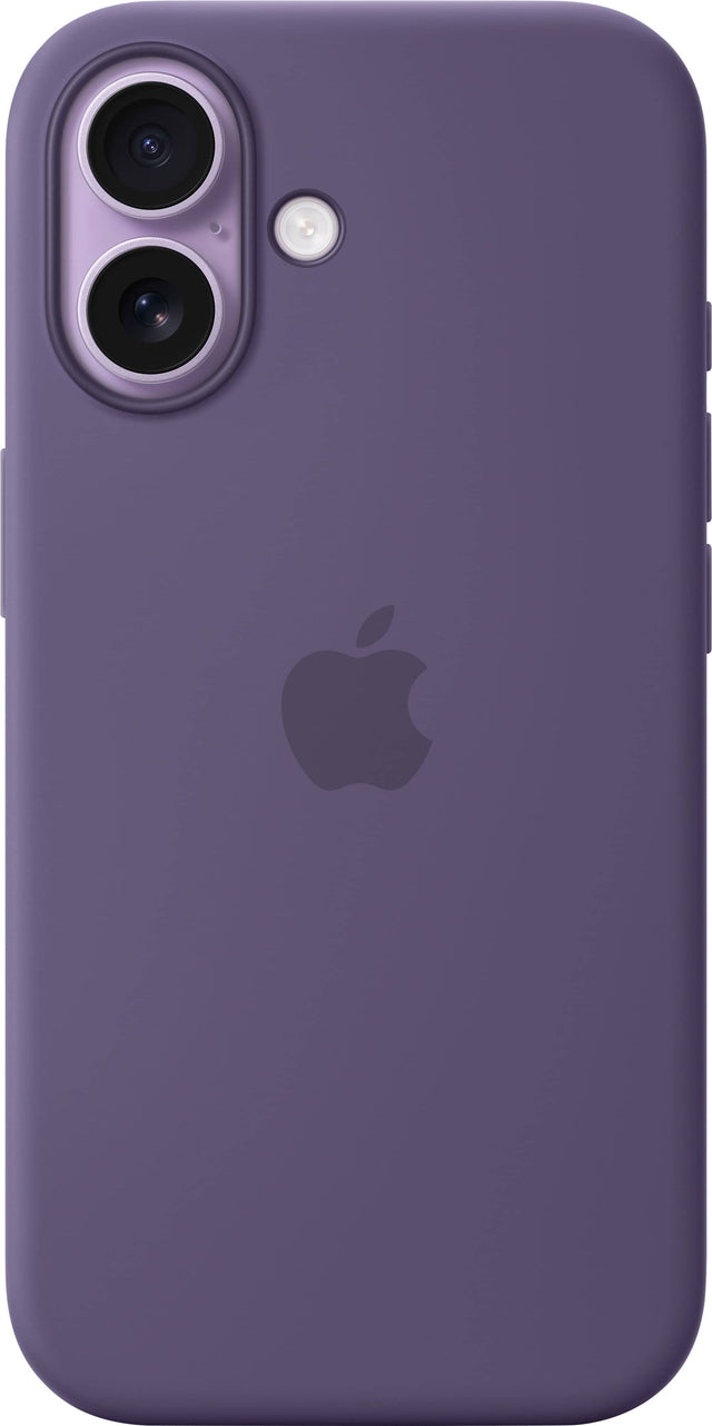 Front. Apple - iPhone 17 Silicone Case with MagSafe - Purple Fog.
