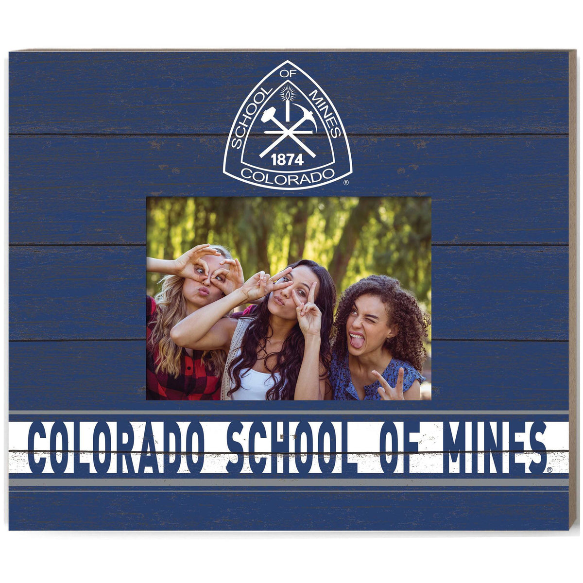 Jardine - Colorado School of Mines Orediggers 11'' x 13'' Team Spirit Scholastic Picture Frame - Blue