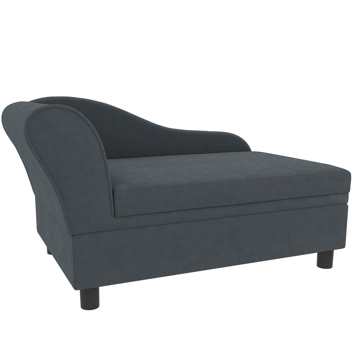 Pawhut - Sofa Bed Couch with Storage, Pet Sofa for Cats and Small Dogs - Dark Gray