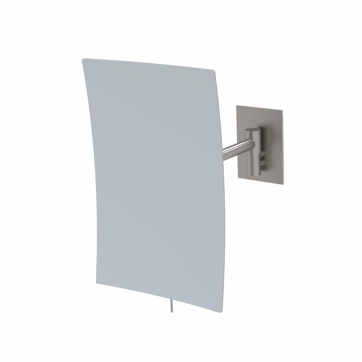 Aptations - Rectangular Wall Mirror (6.25" x 9.5") - 3X Magnification - Brushed Nickel