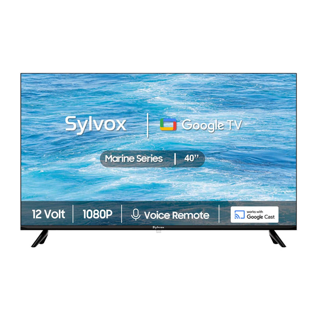 Sylvox Google TV Marine Series | 40" 12 Volt 1080P Voice Remote works with Google Cast