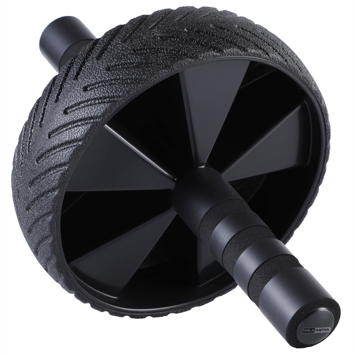 HolaHatha - Exercise Fitness Abdominal Core Toner Workout Single Ab Roller Wheel - Black