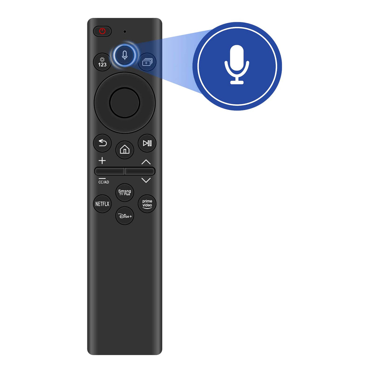 VINABTY - New BN59-01385A Solar Voice Replace Remote Fits for Samsung QLED Series TV QN50QN90AAFXZA QN32Q60AAFXZA QN43Q6DAAFXZA - Black