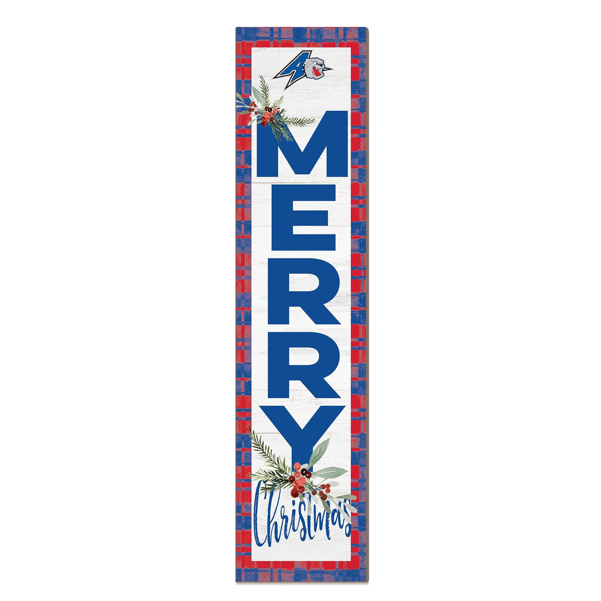 Jardine - UNC Asheville Bulldogs 12'' x 48'' Outdoor Merry Christmas Leaner - White