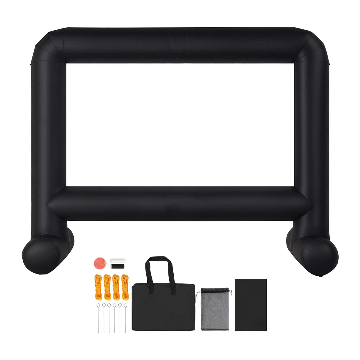 VEVOR - 15FT Inflatable Movie Screen, Inflatable Projector Screen with Portable Storage Bag - Black,White