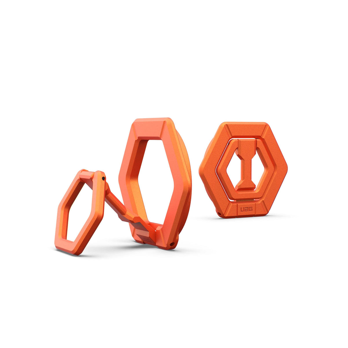 UAG - Magnetic Phone Ring Stand, Universal MagSafe Phone Grip & Stand, Ultra-Strong Magnetic Hold, Premium Zinc, Sturdy - Burnt Orange