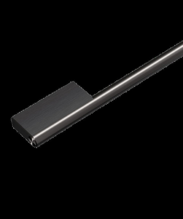 Front. Fisher & Paykel - Contemporary Brushed Black Handle, 24" Compatible with Fisher & Paykel Integrated DishDrawer and Dishwasher - Brushed Black.