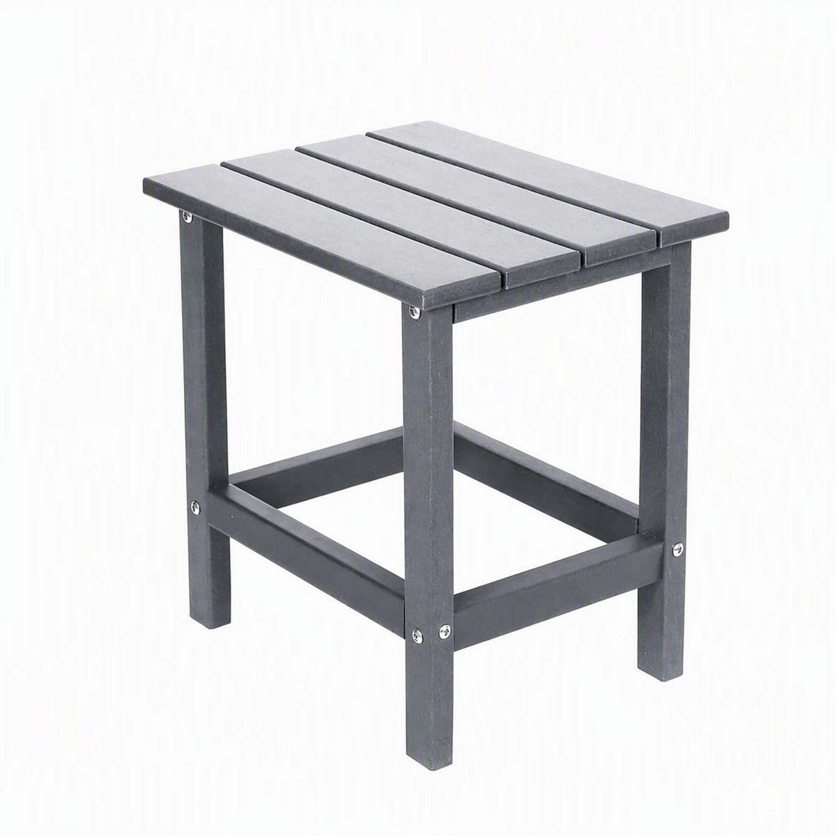 RYHNUYNE - Square Outdoor Side Table,Outdoor Patio End Table for Pool Porch Garden Lawn Backyard - Gray