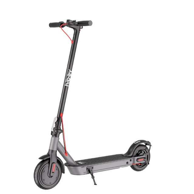 Angle. HiBoy - Hiboy S3 Electric Scooter with 8.5" Pneumatic & Solid Tires – 17-Mile Max Range, 19 MPH, 350W Motor, Foldable for Adults - Black.