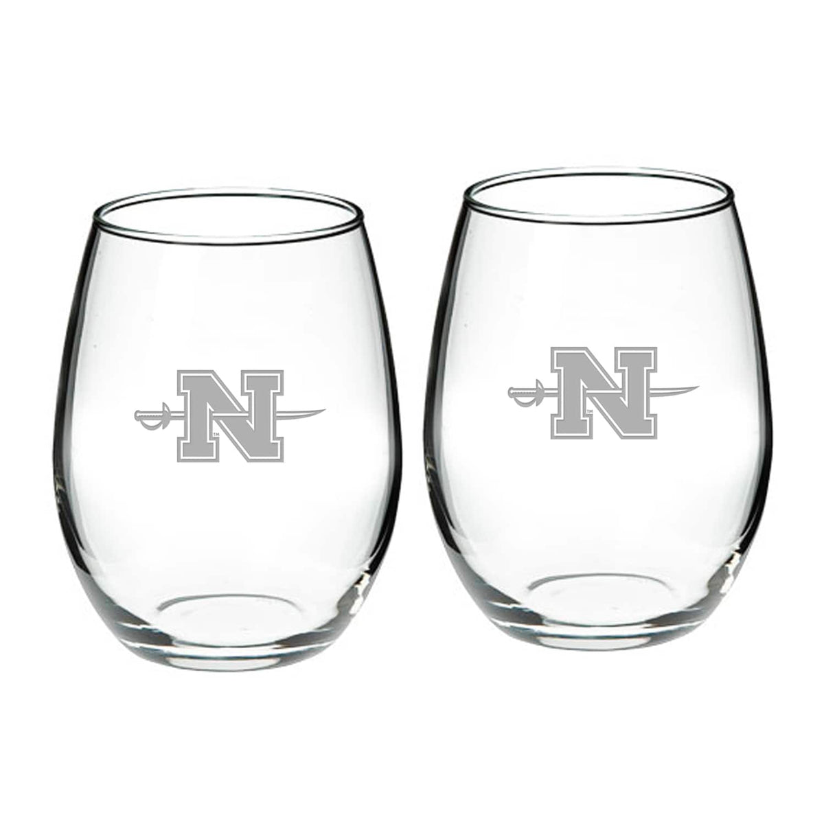 Jardine - Nicholls State Colonels Team Design Two-Piece 21oz. Stemless Wine Glass Set - Multicolor