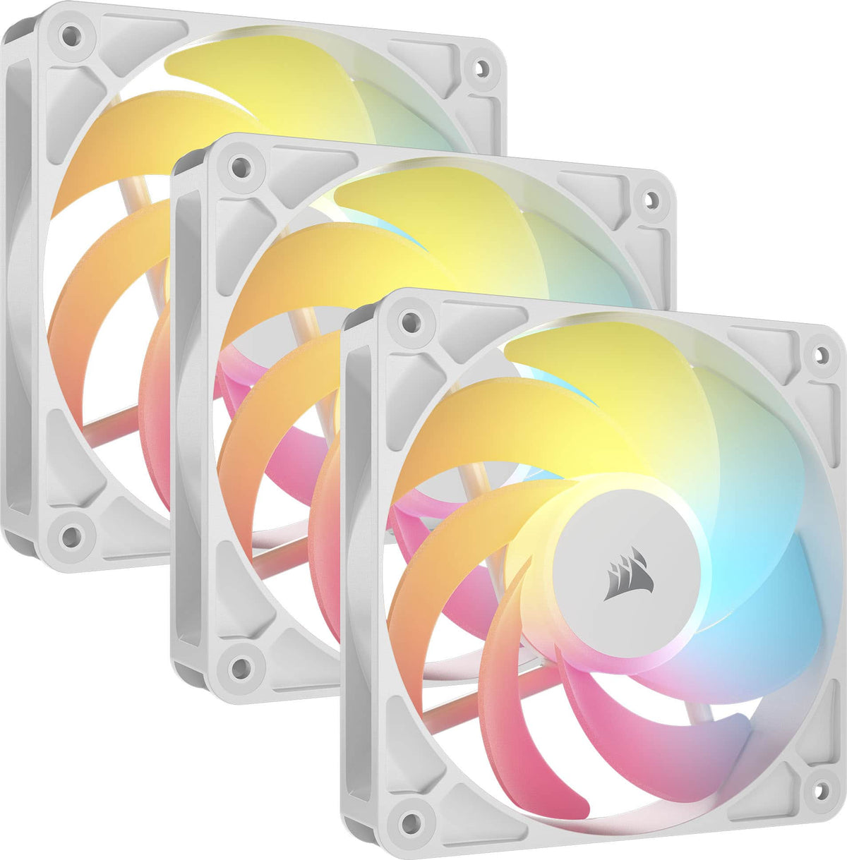 CORSAIR - RS120-R ARGB 120mm PWM Reverse Case Fans Triple Pack - White