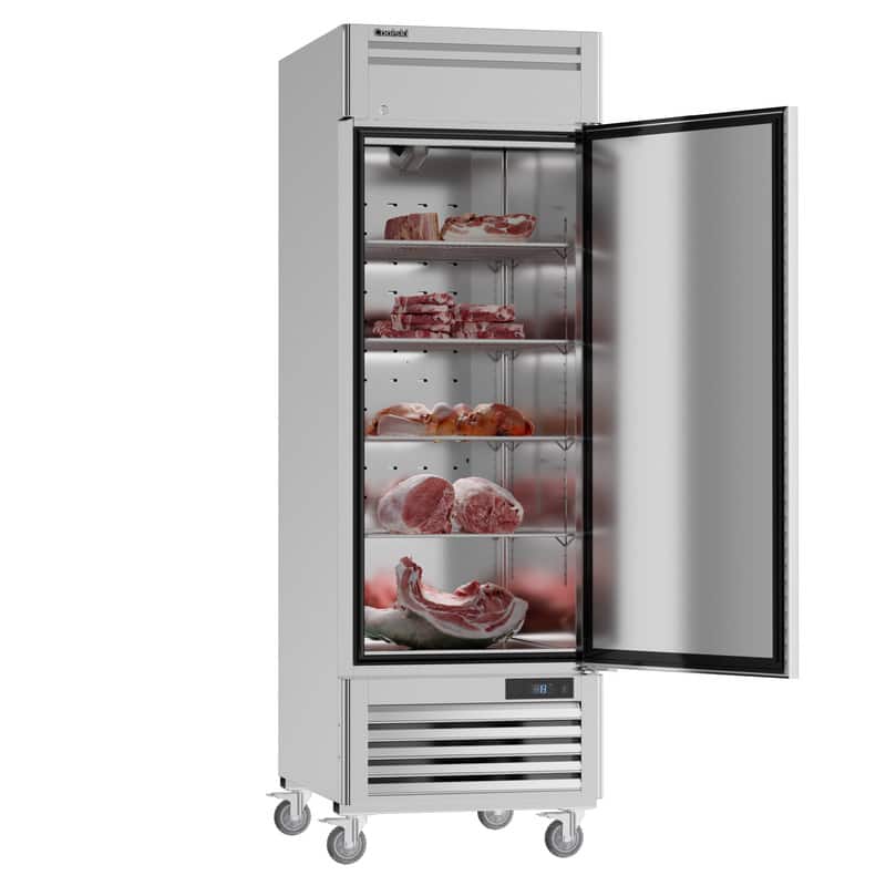 Coolski - 27" Commercial Freezer, 19.32 Cu. Ft. 1 Door Reach-in Upright Freezer - Stainless Steel