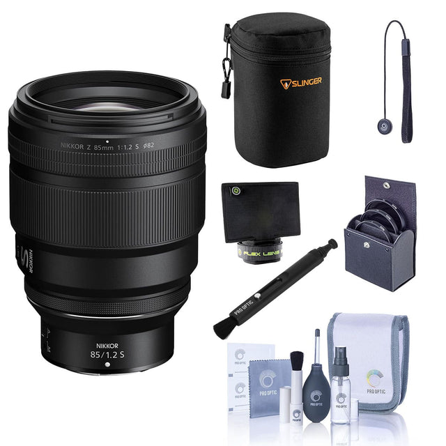 SLINGER NIKKOR Z 85mm 1:1.2 S $82 S NIKKOR PLEX LENE 1 M NIKKOR 85/1.2 S UP TIC FROGPTIC PRO PSIE POOTE PRO OPTIC PRO OPTIC PRO SPTC - NoaTc - nIC 40T6C