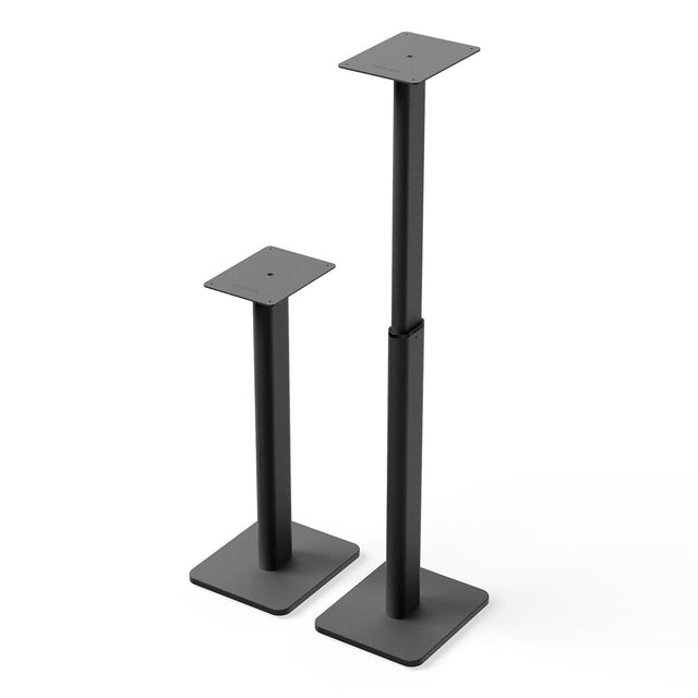 Front. Kanto - Kanto SPH Universal Height Adjustable Bookshelf Speaker Stands - Pair (Black) - Black.