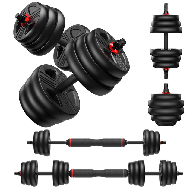 Front. FEIERDUN - 40lbs Adjustable Dumbbell Set, 3-in-1 Converts to Barbell & Weight Plate, Home Gym Weights for Men & Women - 40LB.