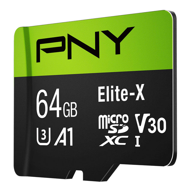 PNY Elite-X 64GB microSD V30 A1 XC I