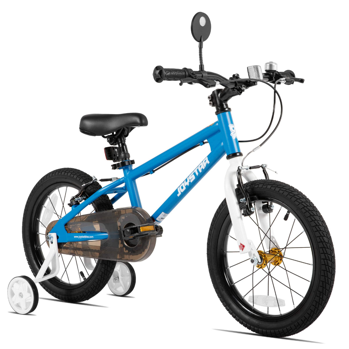 JOYSTAR - Lomand 16" Kids Bike with Training Wheels, Dual V-Brake Kids Bicycle for Boys Girls Ages 4-7 - Blue