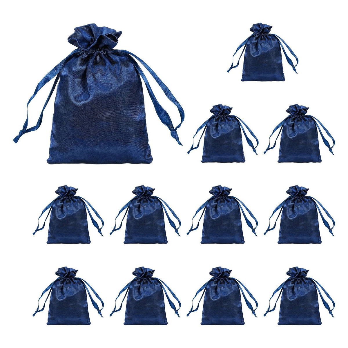 Unique Bargains - 12pcs 5.1" x 7.1" Party Favor Bags Favor Bags for Birthday Candy - Navy Blue