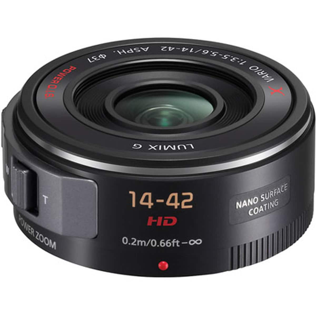 Panasonic - LUMIX G X Vario PZ 14-42mm f/3.5-5.6 Lens for MFT, Black - Black