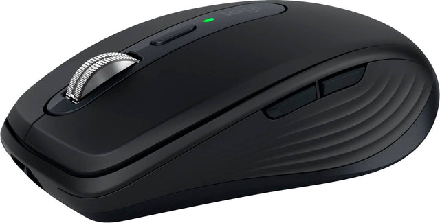 Front. Logitech - MX Anywhere 3S Wireless Bluetooth Optical Fast Scrolling Mouse with Programmable Buttons - Black.