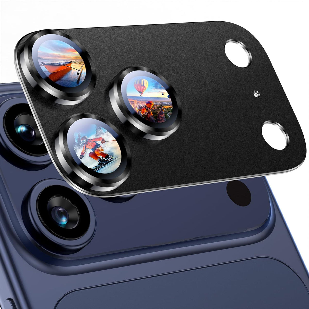 UUCOVER - 9H Tempered Glass Camera Lens Protector for Apple iPhone 17 Pro Max, Scratch Resistant, Anti-Reflective Protective Cover - Black