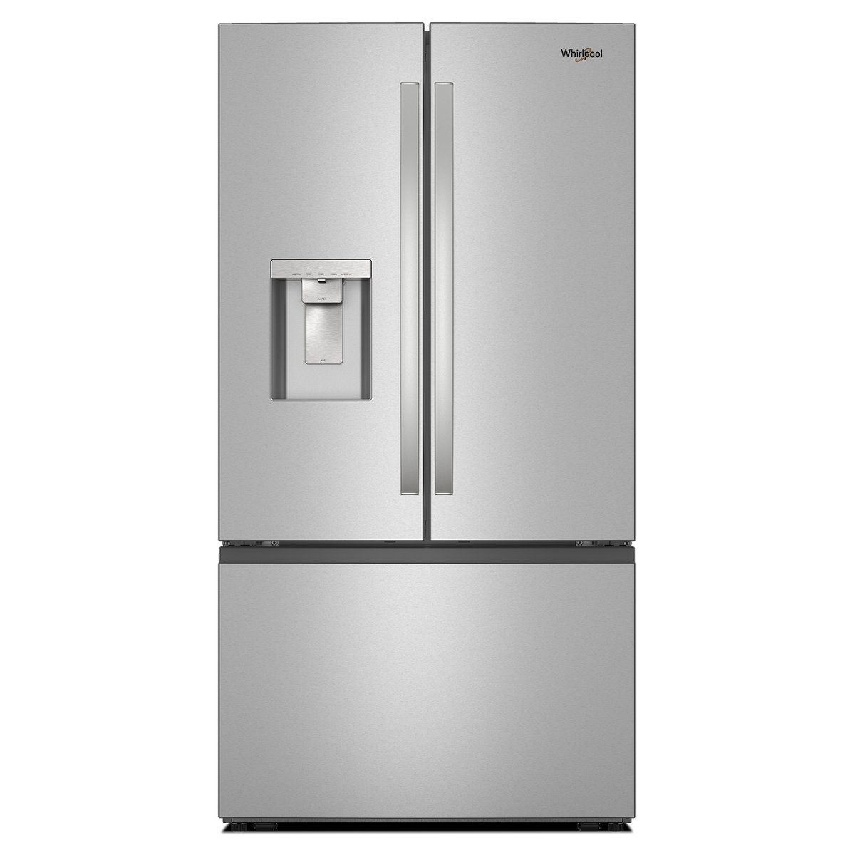 Whirlpool - 36 in. Wide 30 cu. ft. French Door Refrigerator with In-Door Water and Ice Maker - Fingerprint-Resistant Stainless Finish