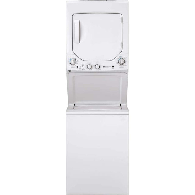 Front. GE - 2.3 Cu. Ft. Top Load Washer and 4.4 Cu. Ft. Electric Dryer Laundry Center - White.