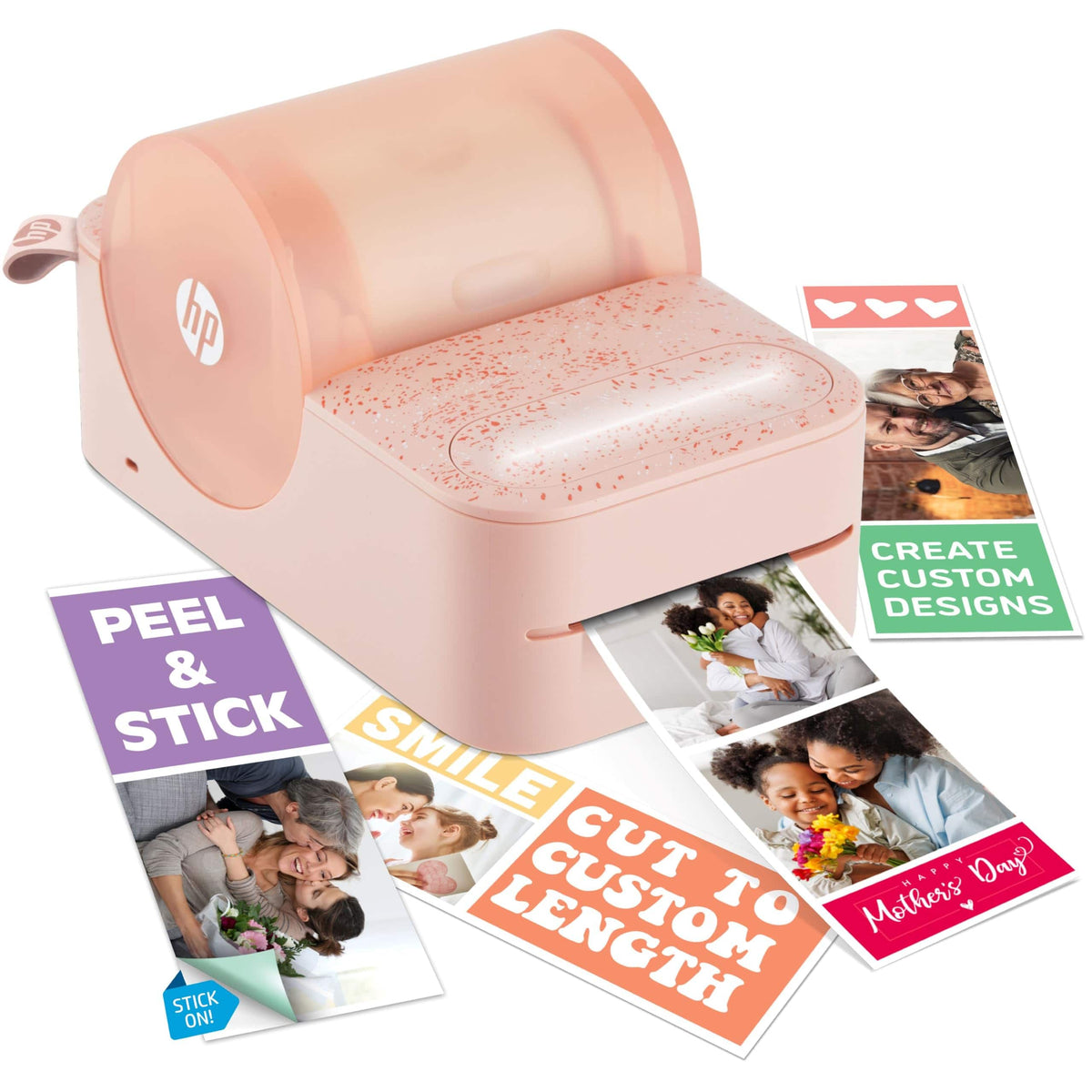 HP - Sprocket Panorama Instant Label Printer & Photo Printer 2” x .5”- 9” - Pink