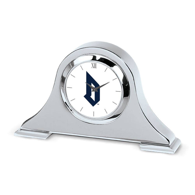 Front. Jardine - Silver Duquesne Dukes Logo Napoleon Desk Clock - Silver.