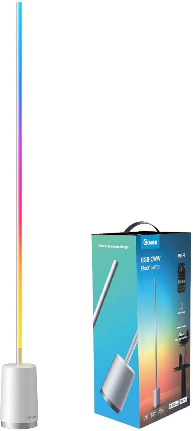 Futurist & Modern Design Govee RGBICWW Floor Lamp W-FI N lo Govee U - 2
