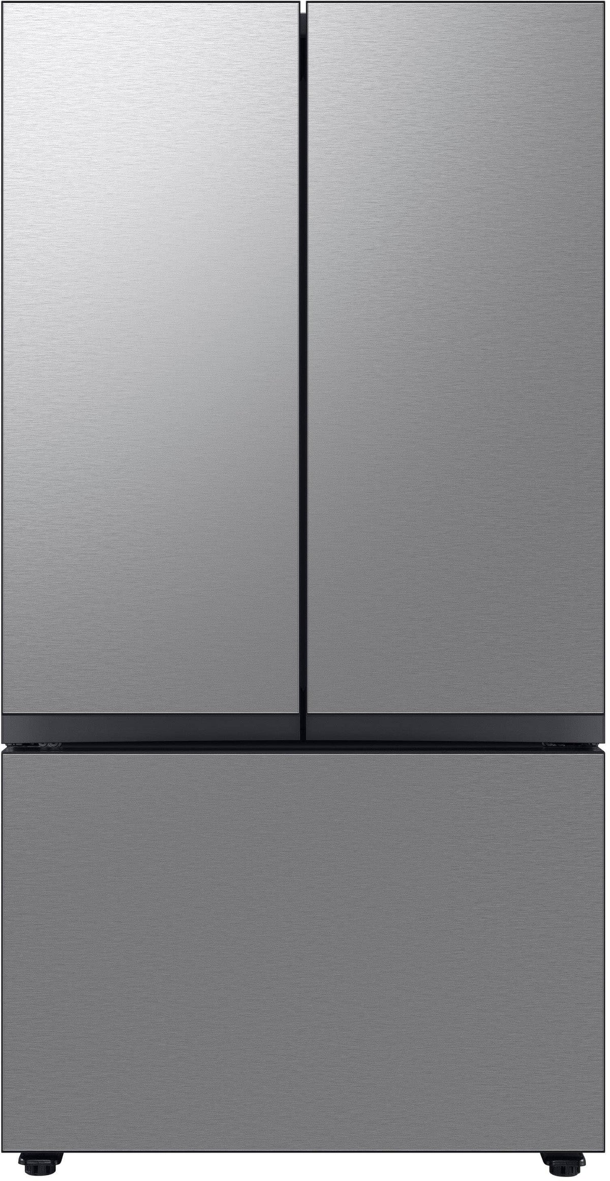 Samsung - 36 in. Wide BESPOKE 24 cu. ft. 3-Door French Door Counter Depth Smart Refrigerator with AutoFill Water Pitcher - Stainless Steel
