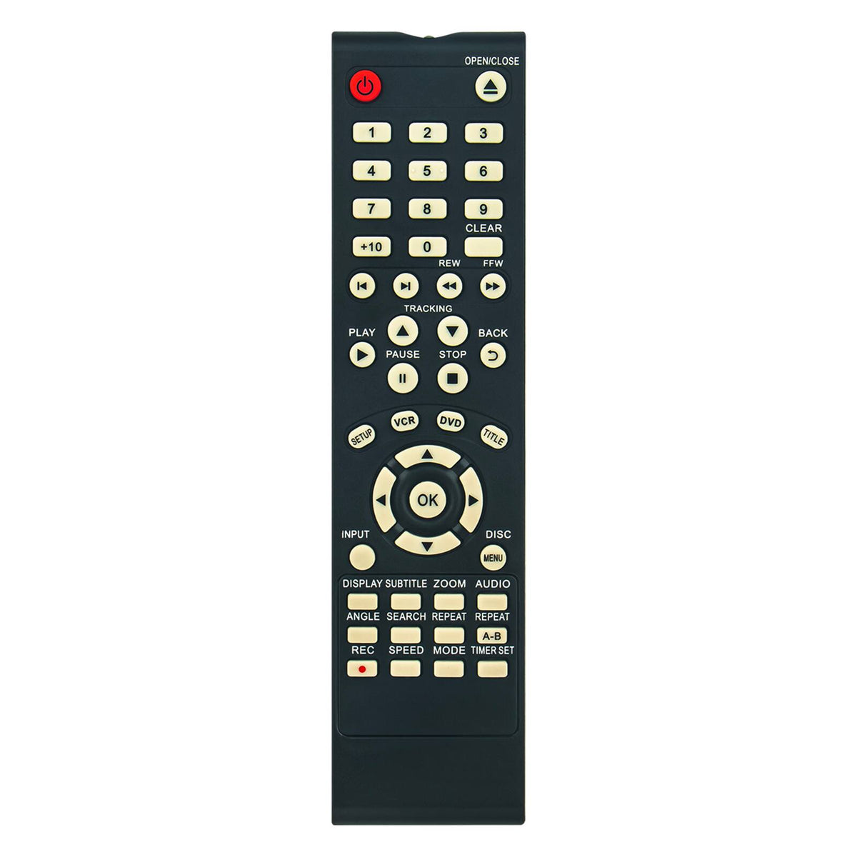 VINABTY - New NA727UD Replaced Remote Fits for Philips DVD VCR Combo Player DVP3345V DVP3345V/F7 DVP3345V/17 DVP3345V/17B - Black